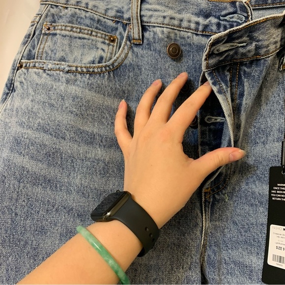 Fashion Nova Crossover Straight Leg Jeans - Blue Light Wash - Picture 4 of 16